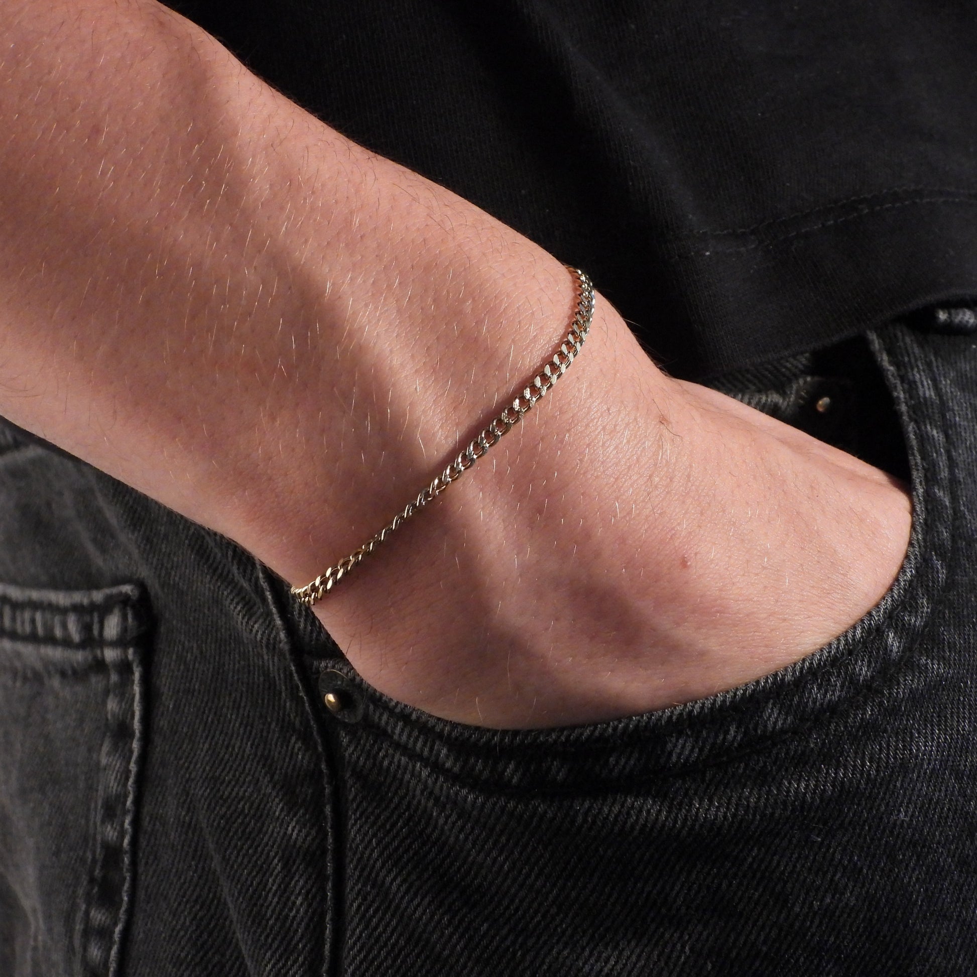 CUBAN CHAIN BRACELET (3MM) - GOLD