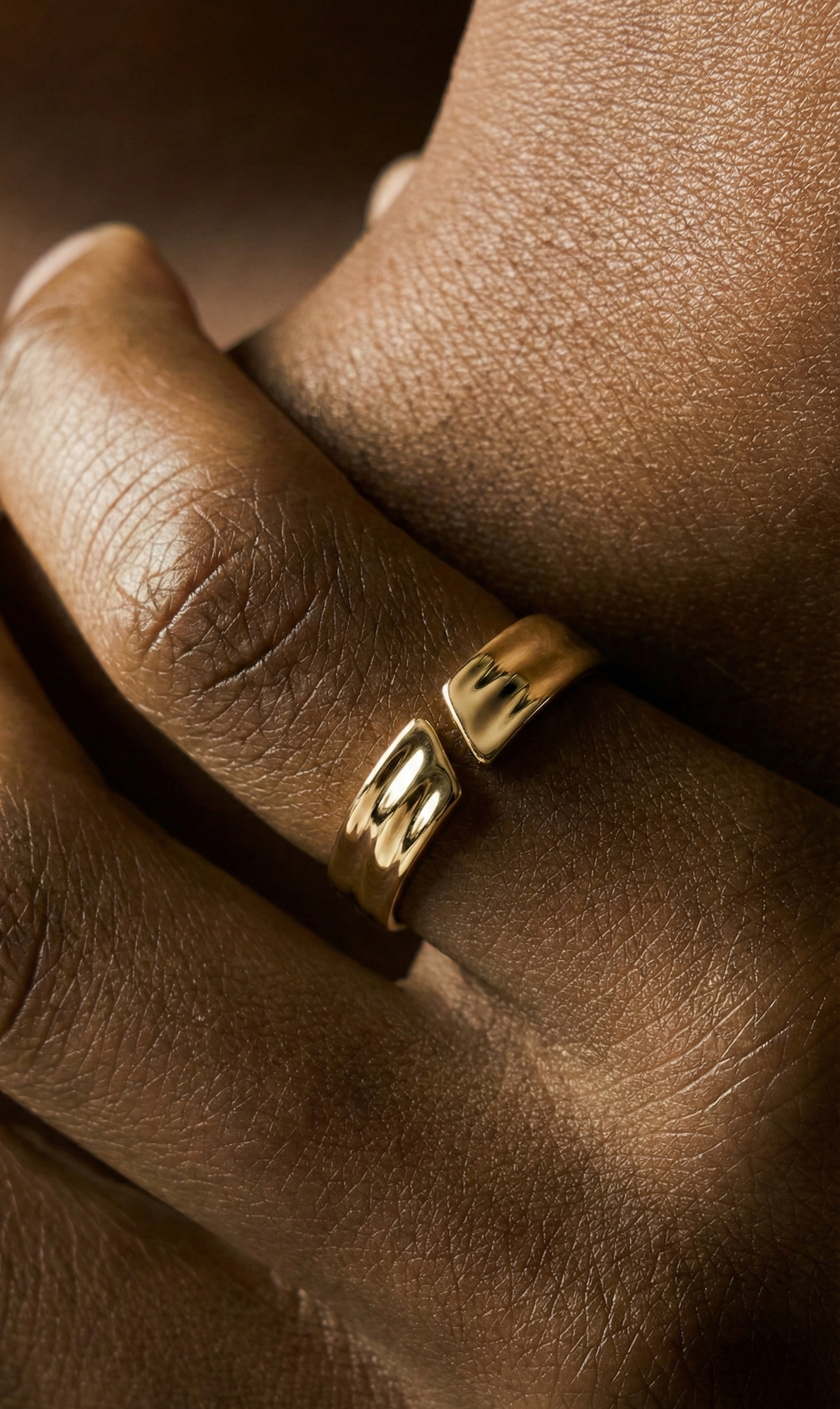 WAVE UNISIZE RING - GOLD