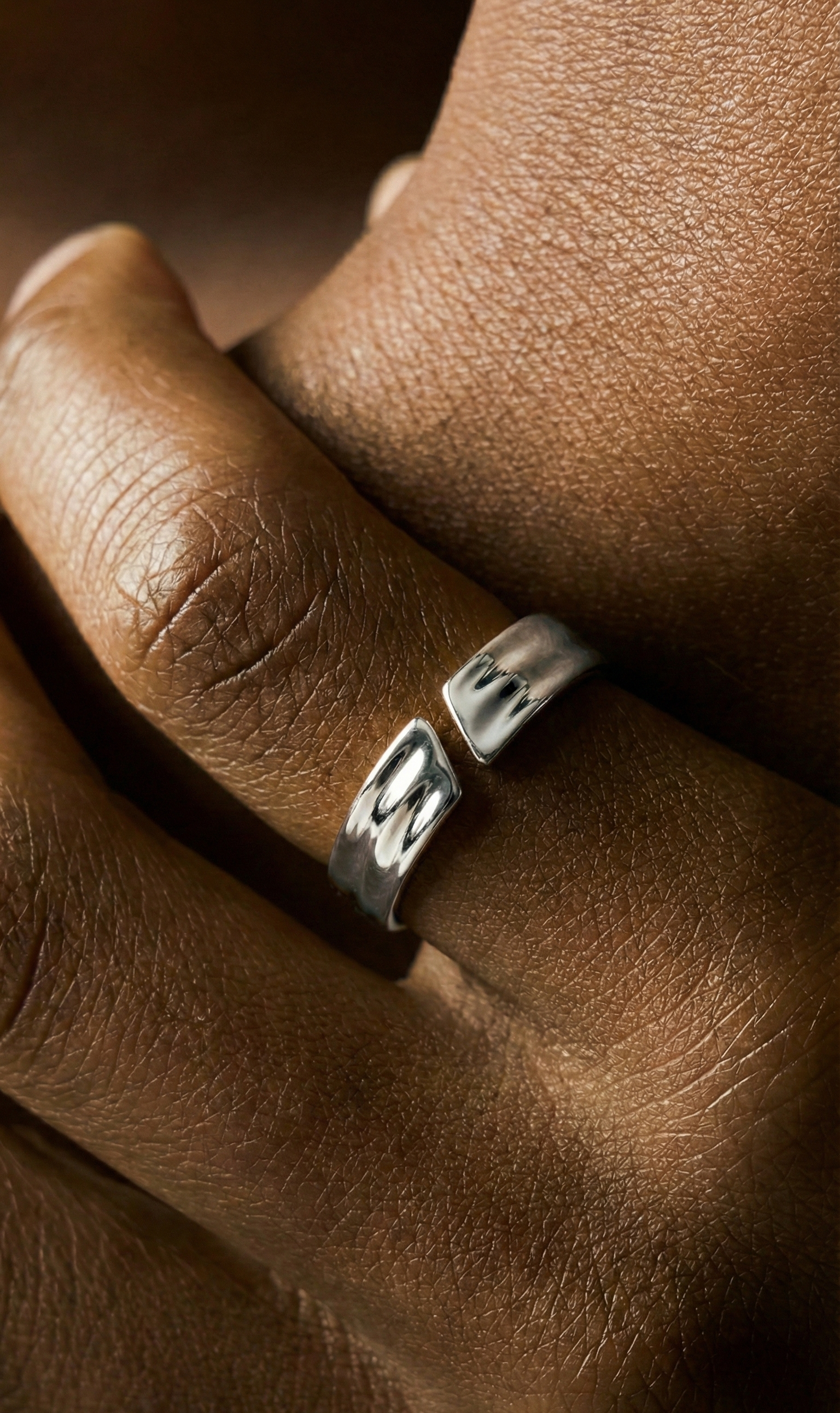 WAVE UNISIZE RING - SILVER