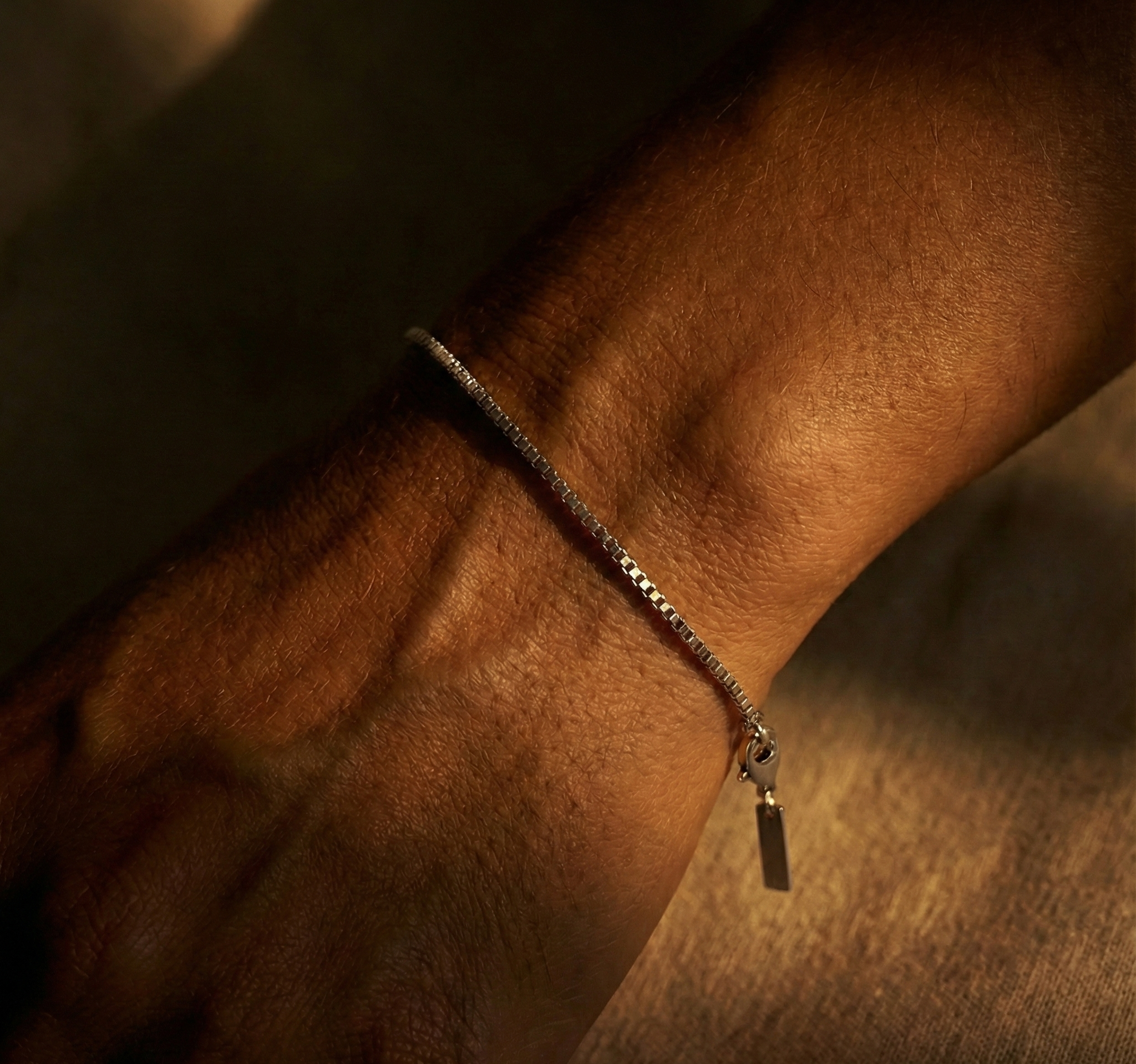 BOX CHAIN BRACELET - SILVER