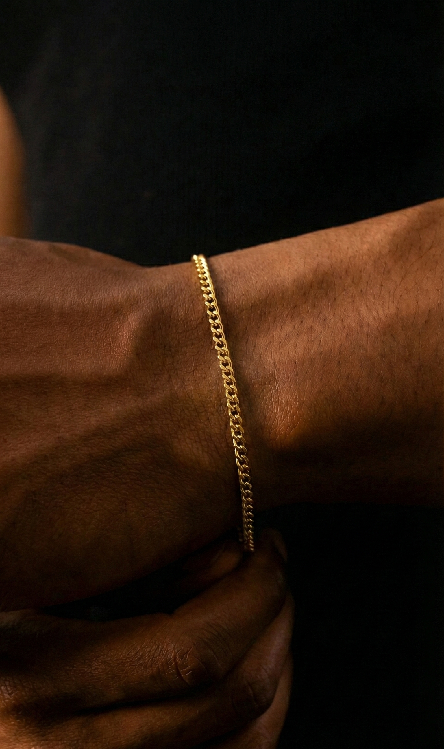 CUBAN CHAIN BRACELET (3MM) - GOLD