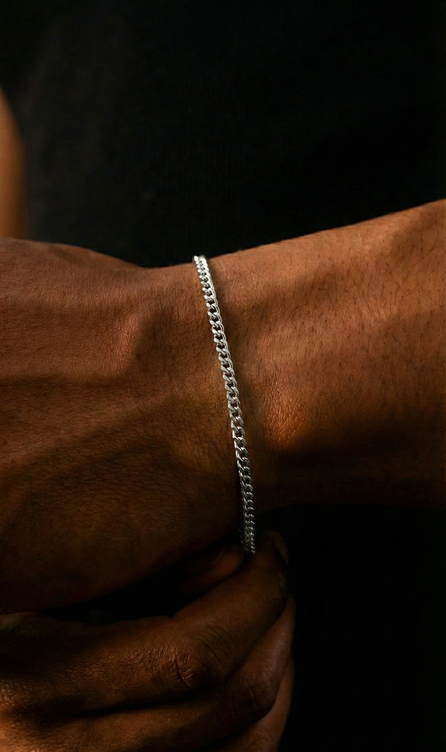CUBAN CHAIN BRACELET (3MM) - SILVER