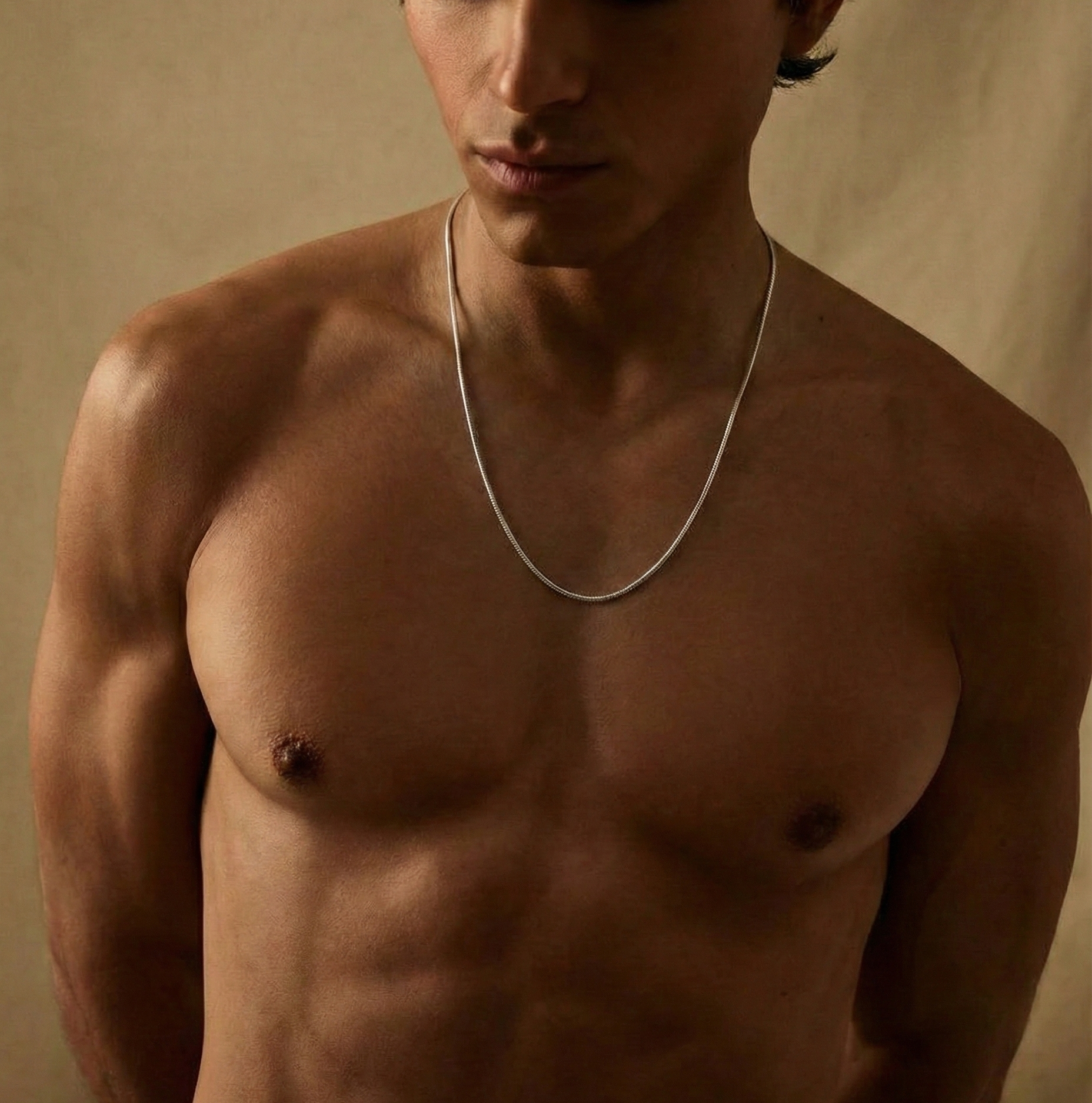 SQAURE CHAIN NECKLACE - SILVER