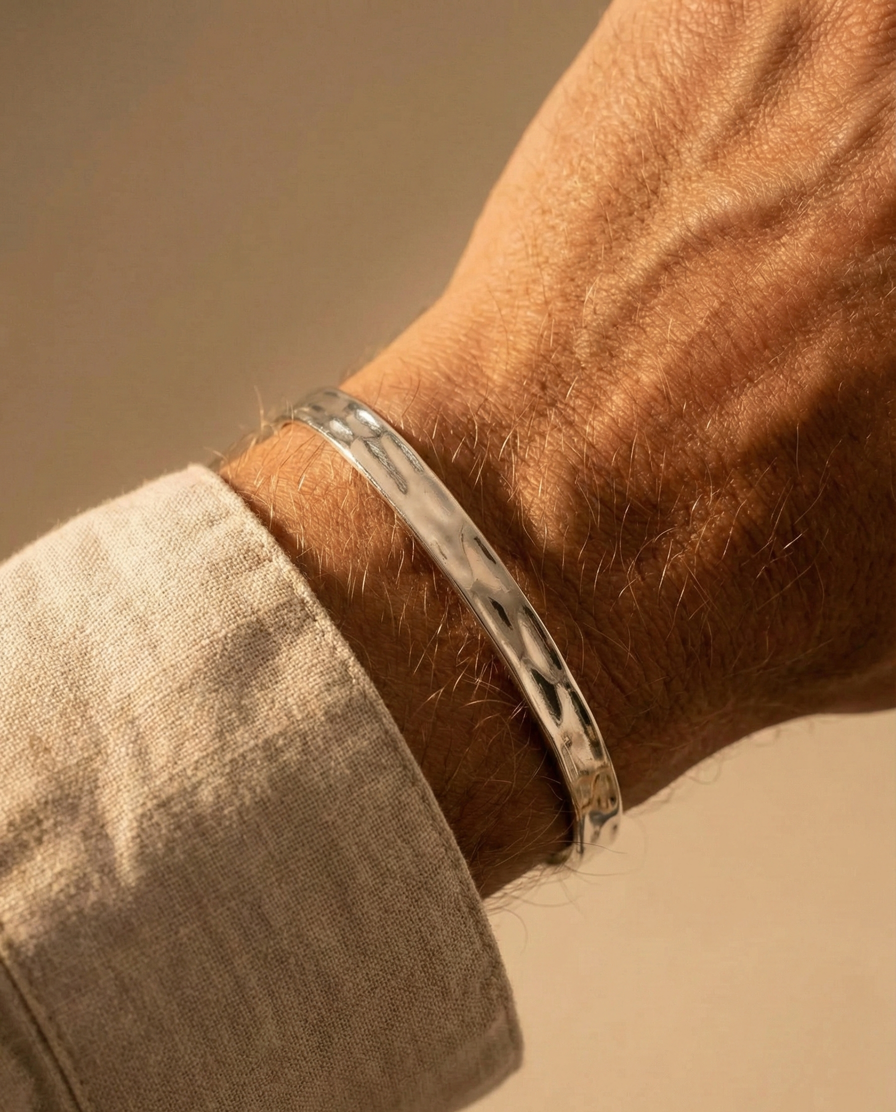 WAVE UNISIZE CUFF - SILVER